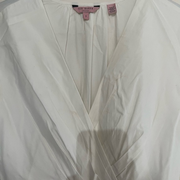 Ted Baker Size 1 colour block stretch bottom cotton dress side zip like new - Picture 2 of 6